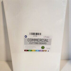 NEW Thirteen Chefs White Commercial Bar Cutting Board 18 x 12 x .5 BPA free